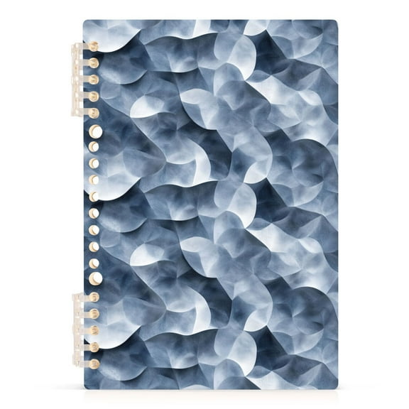 Elegant Wavy Geometric Notebooks 1-subject Journal 60 Sheets A5 College Ruled Paper Detachable Ring 8.3"x5.7"