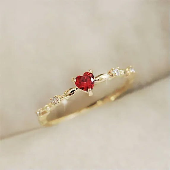 Elegant Wedding 18k Yellow Gold Plated Ring Cubic Zircon Women Jewelry Sz 6-10