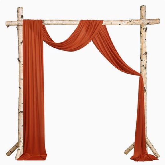 Elegant Wedding Arch Drapes, 30"×236" Polyester Fabric Curtain, Versatile Decorative Swag For Ceremonies Parties & Home(Orange)