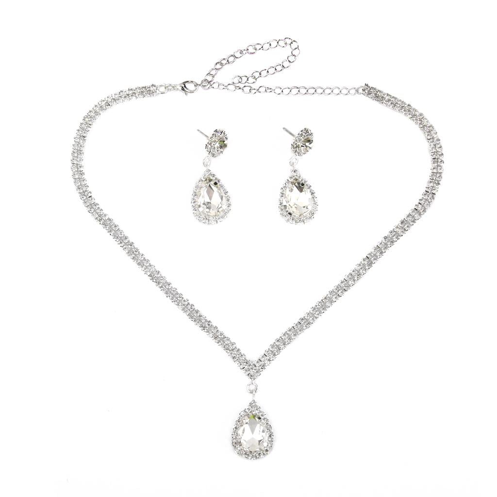 Set Of Two Heart & Diamante Rose Studded Layered Mini Pendant Gold-Ton