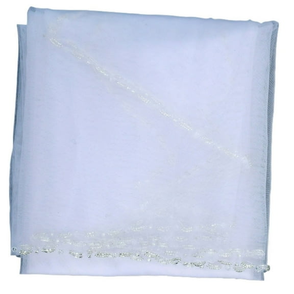 Elegant Wedding Crystal Beaded Bridal Veil with Rhinestone Edge - Waltz Length 1 Tier for Brides