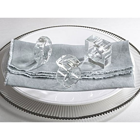 Elegant Wedding Events Crystal Design Napkin Rings, Set of 4 (Diamond ring)