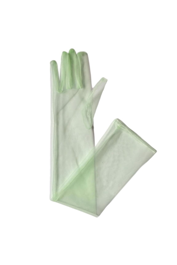 Elegant Wedding Gloves Long Sheer Tulle Gloves Dress Gloves for Evening Party