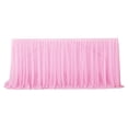 thumbnail image 1 of Elegant Wedding Table Skirt With Easy Installation and Optional Color Tulle Table Drape For Festival Occasion Setup, 1 of 19