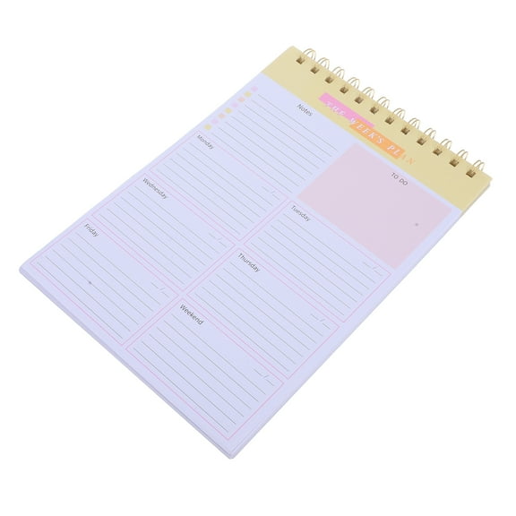 Elegant Undated Weekly Planner Large Desk Calendar Schedule Organizer Daily Journal To-Do List Pad for Weekly Planning