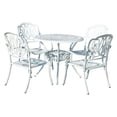 thumbnail image 1 of Hi-Line Gift Ltd. Elegant White- All-Weather Cast Aluminium Bistro Ensemble, 1 of 5