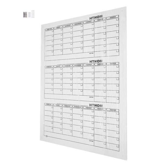 Elegant White Board Calendar with Durable Acrylic Surface, Easy Installation, Ideal for Tracking Plans, Tasks, and Appointments