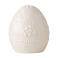 thumbnail image 1 of Elegant White Ceramic Egg Figurine with Embossed Pattern Design, Home Indoor Decorative Tabletop Accent for Spring, Easter, and Home Shelf Styling, Featuring a Smooth Glossy Finish, 1 of 6