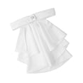 thumbnail image 1 of Elegant White Jabot Necktie Ruffle Faux Collar for Colonial and Victorian Outfit, 1 of 9