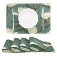 thumbnail image 1 of Elegant White Magnolia Branches Reversible Placemat Set of 4 Non Slip Coffee Mats 18x12 Inch for Dining, Kitchen, Coffee, 1 of 9