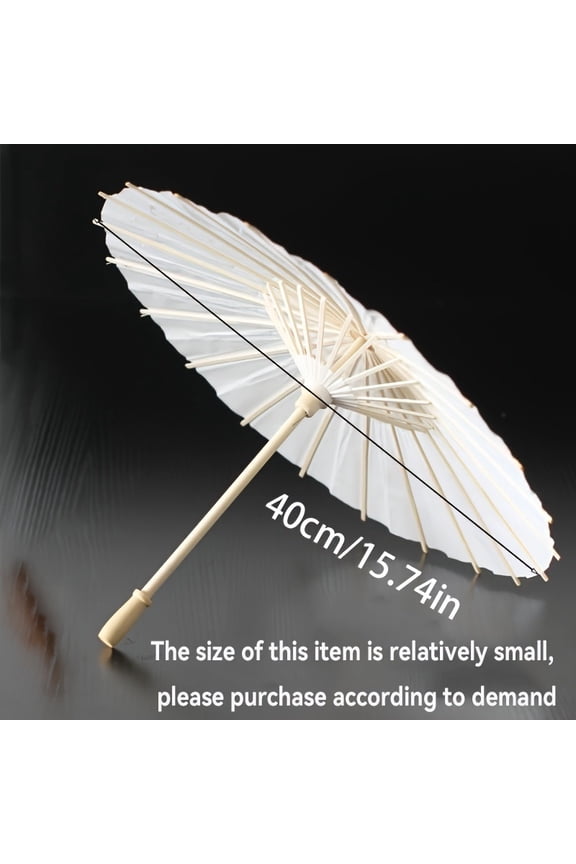 Elegant White Oil Paper Umbrella for Weddings and Parties | Sun Protection Photo Prop Umbrella