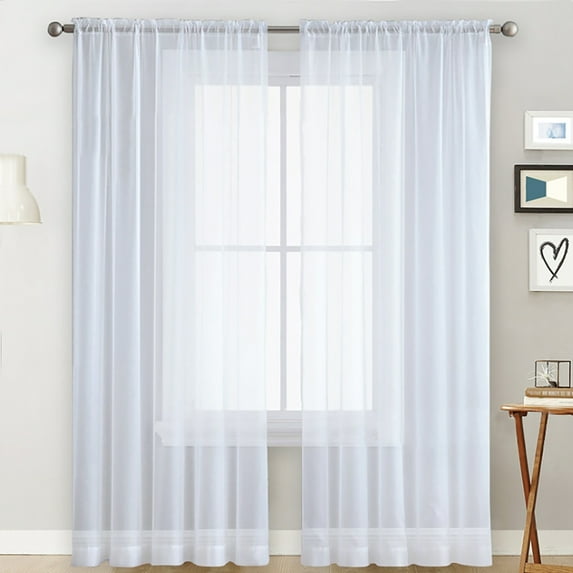 Elegant White Sheer Curtains Harmonious Window Dressing, Wide Compatibility