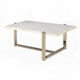 thumbnail image 1 of Elegant White and Champagne Coffee Table: Versatile & Decorative, 1 of 5