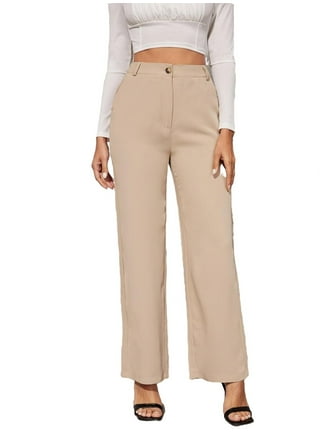 Bell Bottom Pants for Women High Waisted Pure Color Lounge Trousers Side  Split Casual Slim Stretchy Flared Pants 