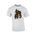 thumbnail image 1 of Elegant Wilderness Howling Wolf With Flowers And Cresent Moons Short Sleeve Unisex Graphic T-Shirt-White-large, 1 of 1