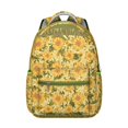 thumbnail image 1 of "Elegant Wildflower & Sunflower Campus Backpack - Lightweight School Bag with Laptop Sleeve, Trendy Floral Design, Breathable Mesh Back Support", 1 of 6