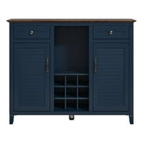 Elegant Wine Cabinet with Built-in wine rack - Navy