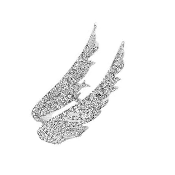 Elegant Wing Designs Brooch Zinc Alloy Stylish Crystals Gift
