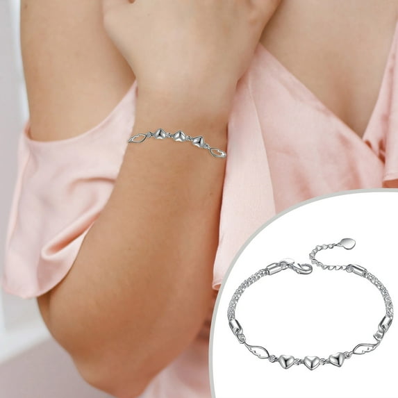 Wing Pendant Bracelet for Women Silver Tone Jewelry Accessory Elegant Everyday Bracelets for Women Fashionable Winged Charm