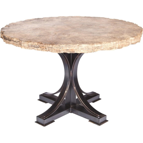 Elegant Winston Pedestal Dining Table with Marble Top
