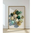thumbnail image 1 of Elegant Winter Ornaments Wall Art, Vintage Print, Green & Gold Baubles Home Decor #2292, Unframed Canvas Size 16x24, 1 of 4