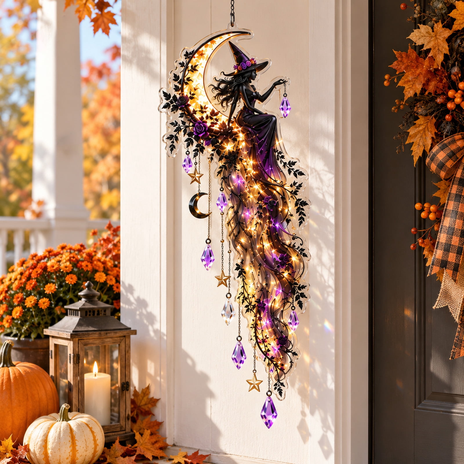 Elegant Witch’s Moonlight Cascade Wall Light, Witch’s Moonlight Gothic ...