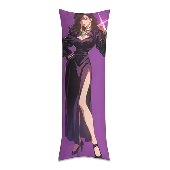 Elegant Woman Anime Body Pillow Cover Long Pillow Case Protector Decorative Bedding Soft Large Pillow Cases Covers for Bedroom,Couch,Sofa,20x54inch
