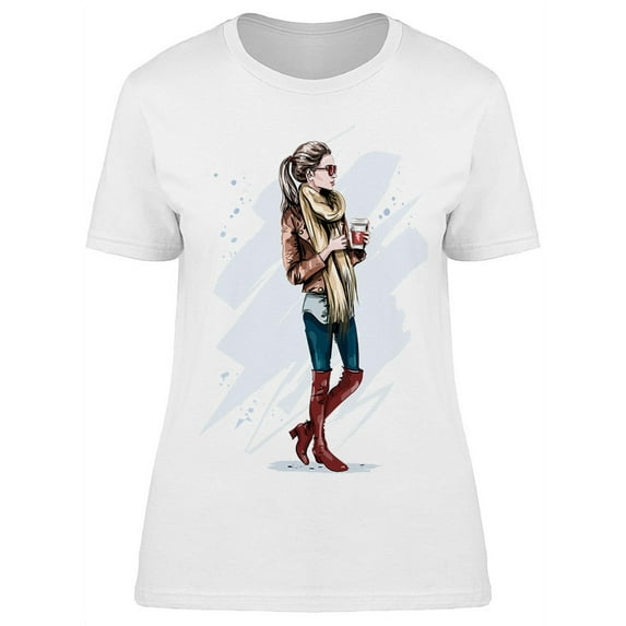 Elegant Woman Model T-Shirt Women -Image by Shutterstock, Female Medium