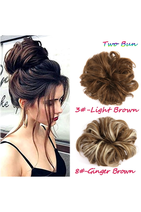 Hair Bun Extensions Wavy Curly Messy Hair Extensions Donut Hair Chignons Hair Piece Wig Hairpiece