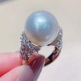 thumbnail image 1 of Elegant Women 925 Silver Rings Cubic Zircon Wedding Engagement Gifts Sz 6-10, 1 of 8