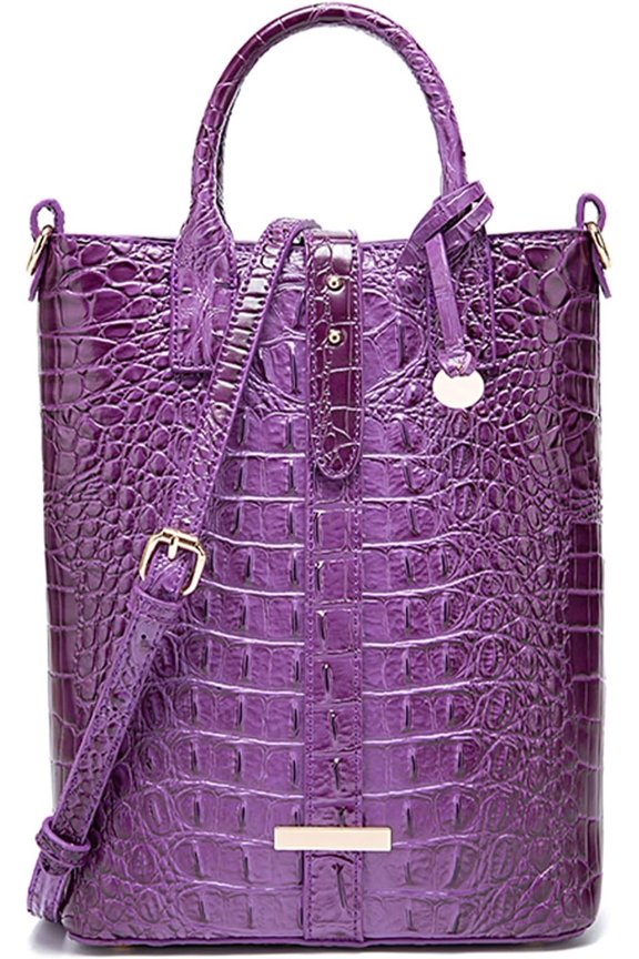 Elegant Women Crocodile Tote Bag Trendy Office & Work Purse Classic Leather Handbag with  Strap
