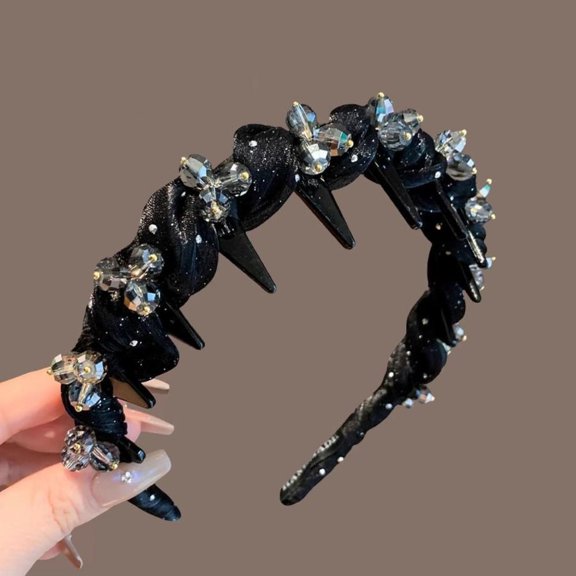 Elegant Women Hairband Headwear Daily Wear Non-slip Comb Wash Face Headband Hair Accessory