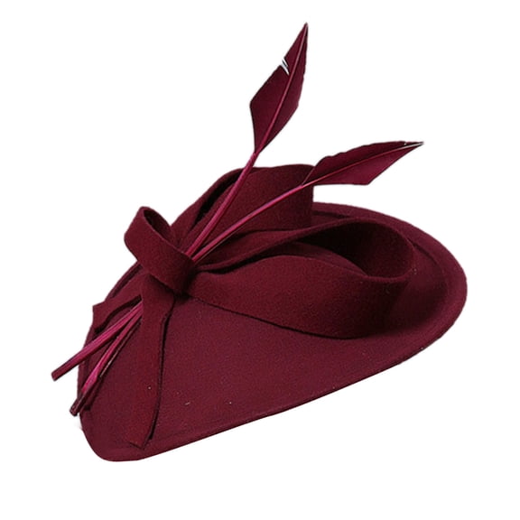 Elegant Women Pillbox Hat Cocktail Party Fascinator Headband for Church Wedding Dinner Party