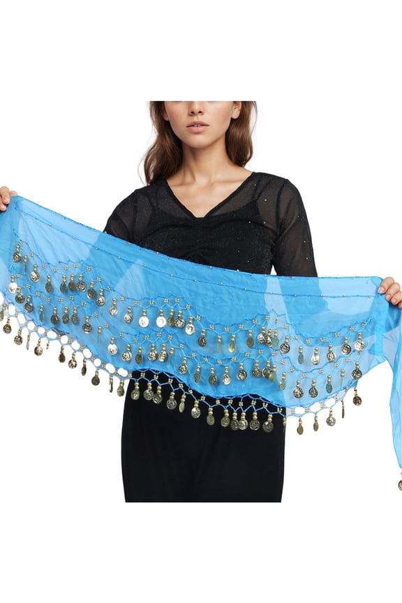 Elegant Women'S Belly Dance Chiffon Scarf For Performances And Practice
