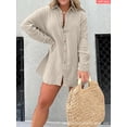 thumbnail image 1 of Elegant Women'S Long Sleeve Shirt And High-Waisted Shorts Two-Piece Set For Casual Fashion In The Latest Style. Perfect For A Chic Look., 1 of 15