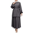 thumbnail image 1 of Elegant Women'S Two Piece Outfit Long Sleeve Tunic And Midi Skirt Set For Daily Wear, 1 of 7