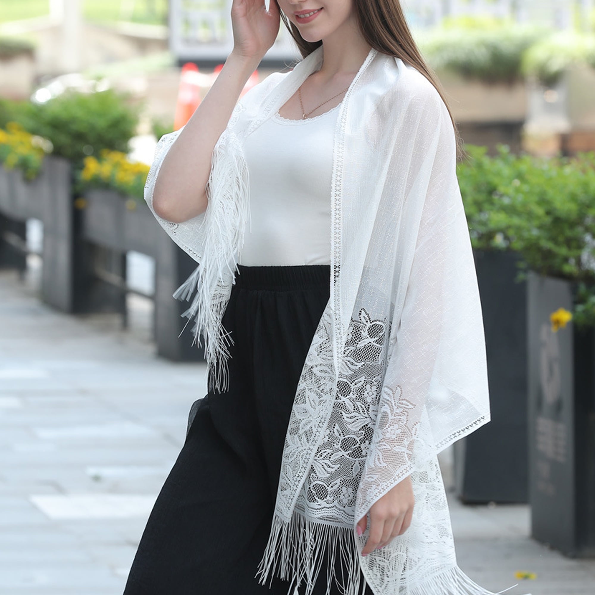 white shawl for dress