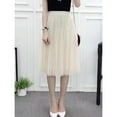 thumbnail image 1 of Elegant Women Tulle Skirt  Korean Fashion Mesh White A Line Ladies Pleated Skirt Summer Chic High Waist Black Party Faldas, 1 of 9