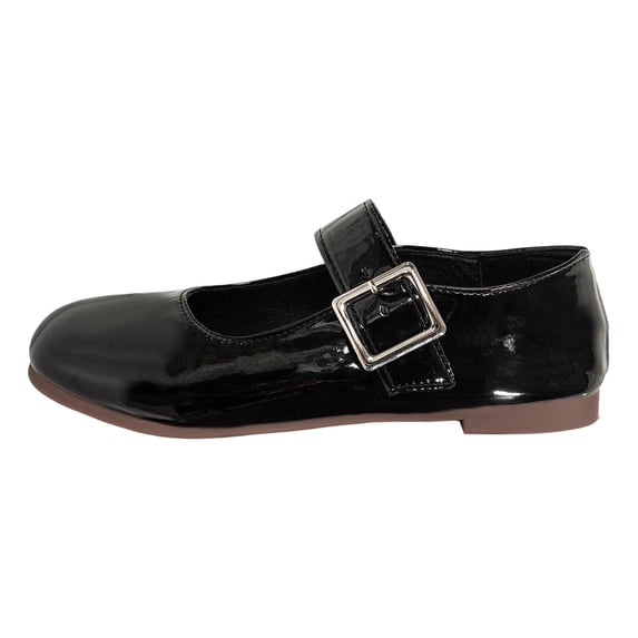 Elegant Women's Casual Flat Shoes With Shiny Finish And Thin Strap Front Comfortable Everyday Footwear for Daily Wear