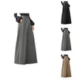 thumbnail image 1 of Elegant Women's Casual Pants Palazzo Style Summer Printed Cropped Linen Comfy Baggy Trousers with Pockets High Waist Wide Leg Flared Design for Fashionable Parties, 1 of 6