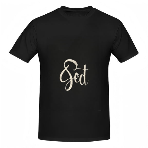 Elegant Women's Cotton Short Sleeve T-Shirt with Cream Cursive ' Ged ' - Simple & Stylish Tee Top