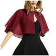 thumbnail image 1 of Elegant Women's Evening Shawl Wrap Chiffon Cape Cover Up For Wedding Party Dress Accessories, 1 of 3