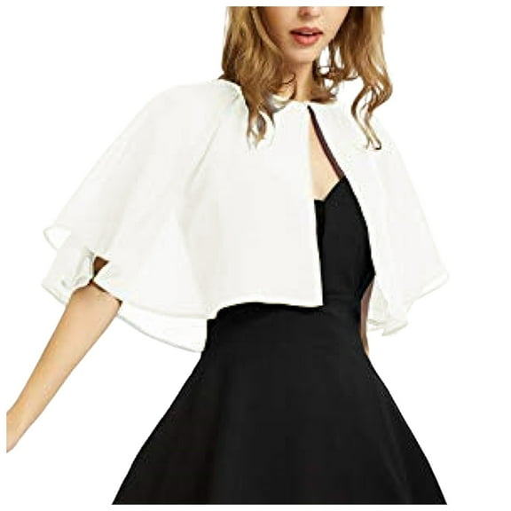 Elegant Women's Evening Shawl Wrap Chiffon Cape Cover Up For Wedding Party Dress Accessories