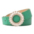 thumbnail image 1 of Elegant Women's Fashion Belt with Sparkling Round Buckle and Rhinestone for Stylish Everyday Wear, 1 of 2