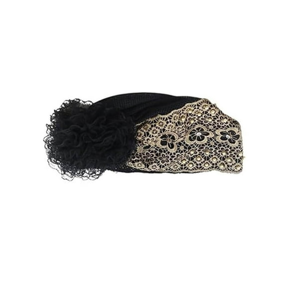 Elegant Women's Floral Lace Headbands with Pearl Fashionable Elastic Hair Accessories for Daily Wear for Any Occasion