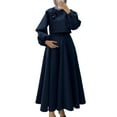thumbnail image 1 of Elegant Women's Floral Printed Loose Fit Long Sleeve Tunic and Pants Two Piece Outfit Set, 1 of 7