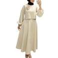 thumbnail image 1 of Elegant Women's Floral Printed Loose Fit Long Sleeve Tunic and Pants Two Piece Outfit Set, 1 of 7