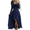 thumbnail image 1 of Elegant Women's Formal Dress V-Neck Long Sleeve Party Gown Evening Maxi Dress for Wedding Prom Night Out, 1 of 2