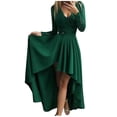 thumbnail image 1 of Elegant Women's Formal Dress V-Neck Long Sleeve Party Gown Evening Maxi Dress for Wedding Prom Night Out, 1 of 2