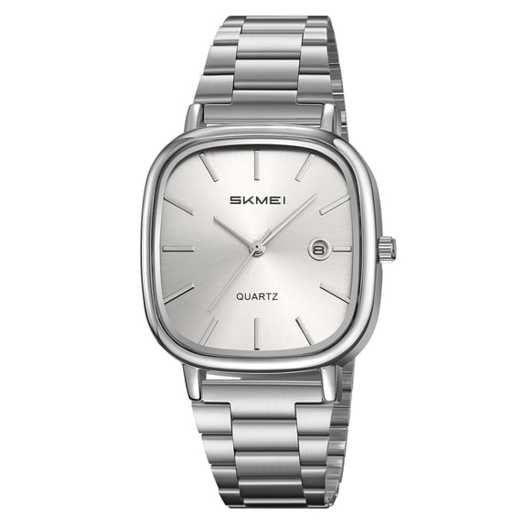 Elegant Women's Gold Date Quartz Watch with Stainless Steel Bracelet, Clear Date Display, Precision Japanese Movement, Versatile Stylish Gift for Any Occasion
